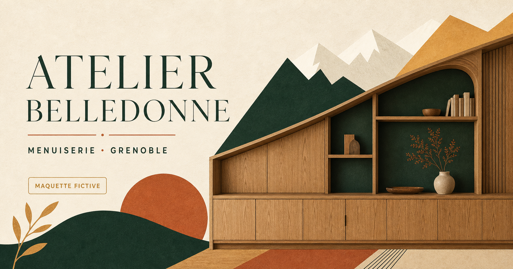 Preview of Atelier Belledonne fictional woodworking website